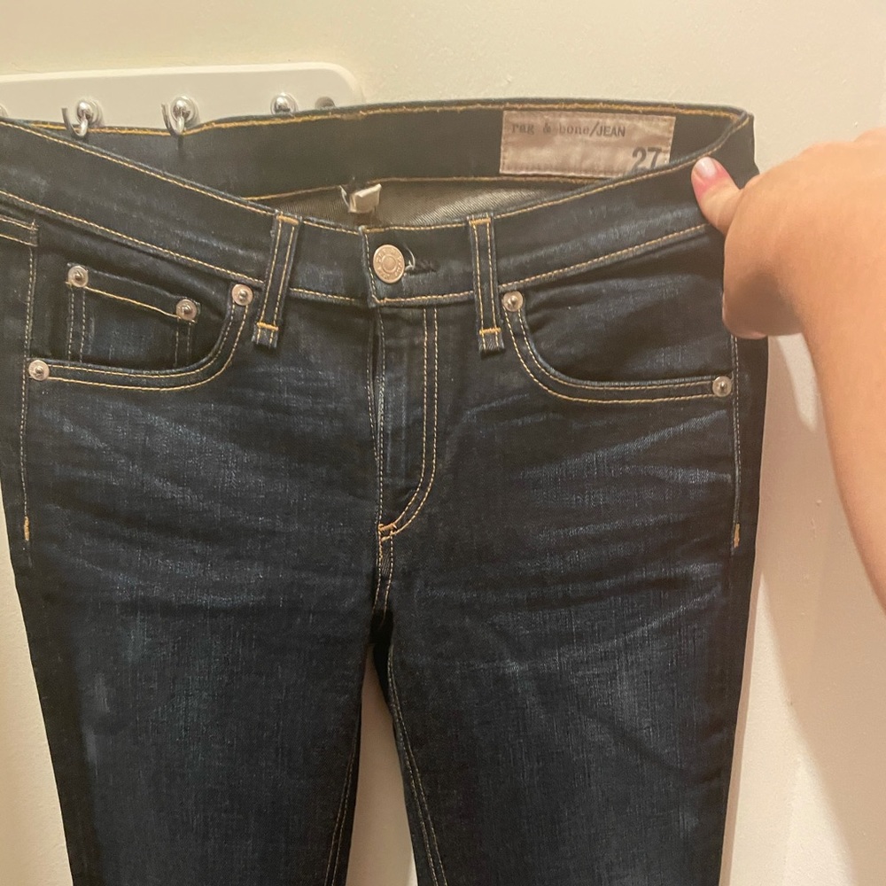 Rag & Bone size 27 dark blue denim skinny jeans